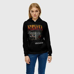 Толстовка-худи женская Nirvana heart shaped box, цвет: 3D-черный — фото 2