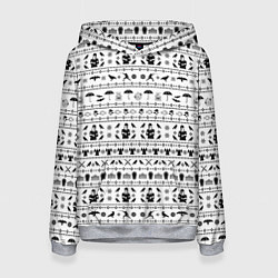 Женская толстовка Black pattern Wednesday Addams