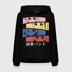 Толстовка-худи женская Bocchi The Rock Одинокий рокер, цвет: 3D-черный