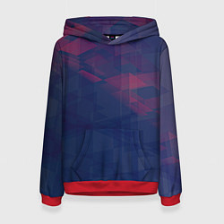 Женская толстовка Абстрактный прозрачный стеклянный фиолетовый патте