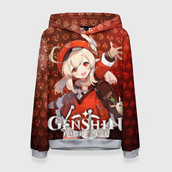 Толстовка-худи женская Кли элементали, цвет: 3D-меланж