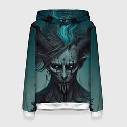 Толстовка-худи женская Демон леса, цвет: 3D-белый