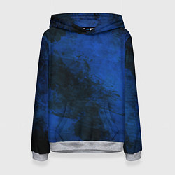 Толстовка-худи женская Синий дым, цвет: 3D-меланж