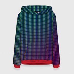 Толстовка-худи женская Multicolored texture, цвет: 3D-красный