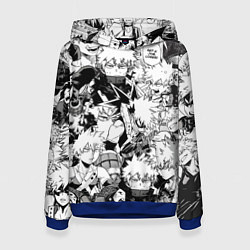 Толстовка-худи женская Кацуки Бакуго - Моя геройская академия, цвет: 3D-синий