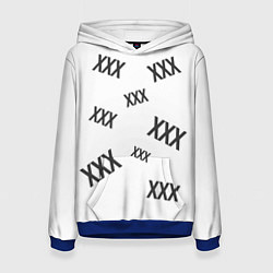 Толстовка-худи женская Разброс Иксов, цвет: 3D-синий