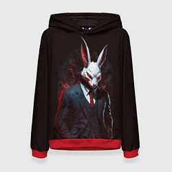 Толстовка-худи женская Devil rabbit, цвет: 3D-красный