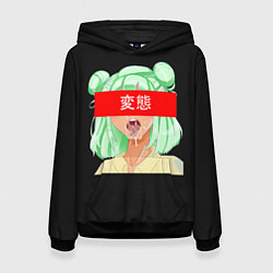 Толстовка-худи женская Anime manga comic kawaii, цвет: 3D-черный