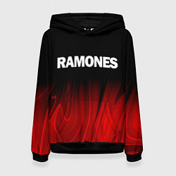 Толстовка-худи женская Ramones red plasma, цвет: 3D-черный