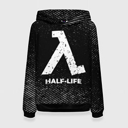 Толстовка-худи женская Half-Life с потертостями на темном фоне, цвет: 3D-черный