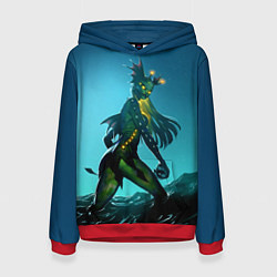 Толстовка-худи женская Subnautica русалка, цвет: 3D-красный