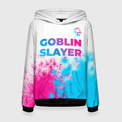 Женская толстовка Goblin Slayer neon gradient style: символ сверху