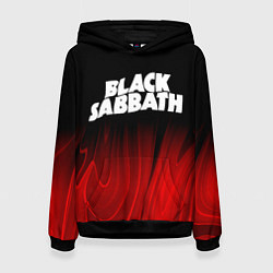 Толстовка-худи женская Black Sabbath red plasma, цвет: 3D-черный