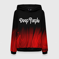 Толстовка-худи женская Deep Purple red plasma, цвет: 3D-черный