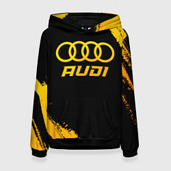 Толстовка-худи женская Audi - gold gradient, цвет: 3D-черный