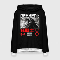Толстовка-худи женская Берсерк Guts, цвет: 3D-белый