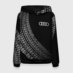 Женская толстовка Audi tire tracks