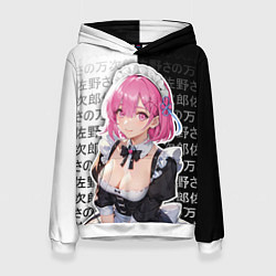 Толстовка-худи женская Рам - аниме ре зеро, цвет: 3D-белый