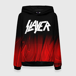 Толстовка-худи женская Slayer red plasma, цвет: 3D-черный