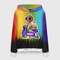 Толстовка-худи женская Компания радужных друзей, цвет: 3D-белый
