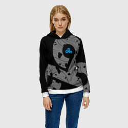 Толстовка-худи женская Форма Cloud 9 black, цвет: 3D-белый — фото 2