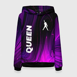 Толстовка-худи женская Queen violet plasma, цвет: 3D-черный