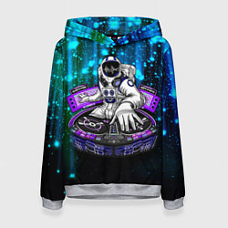 Толстовка-худи женская Space DJ - neon starfall, цвет: 3D-меланж