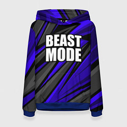 Толстовка-худи женская Beast mode - синяя униформа, цвет: 3D-синий