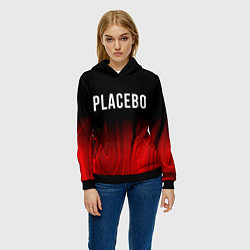 Толстовка-худи женская Placebo red plasma, цвет: 3D-черный — фото 2