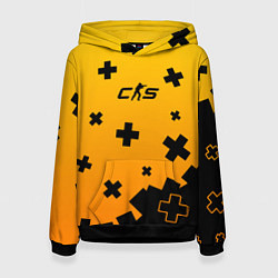 Толстовка-худи женская Skin crosses cs2, цвет: 3D-черный