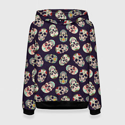 Женская толстовка Узор с черепами Pattern with skulls