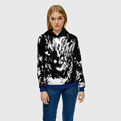 Толстовка-худи женская Dead inside sf, цвет: 3D-синий — фото 2