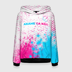 Женская толстовка Akame ga Kill neon gradient style: символ сверху