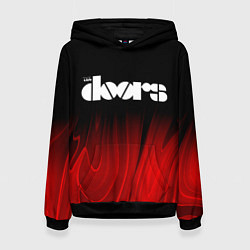 Толстовка-худи женская The Doors red plasma, цвет: 3D-черный