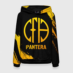 Толстовка-худи женская Pantera - gold gradient, цвет: 3D-черный