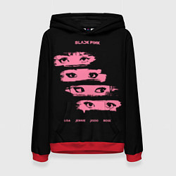 Толстовка-худи женская Blackpink Eyes, цвет: 3D-красный