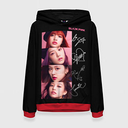 Толстовка-худи женская Blackpink Autographs, цвет: 3D-красный