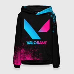 Толстовка-худи женская Valorant - neon gradient, цвет: 3D-черный