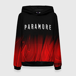 Толстовка-худи женская Paramore red plasma, цвет: 3D-черный