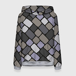 Толстовка-худи женская Плиточка, цвет: 3D-меланж