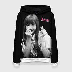 Толстовка-худи женская Blackpink Lisa Sign of love, цвет: 3D-белый