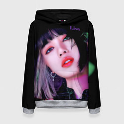 Толстовка-худи женская Blackpink Lisa brunette, цвет: 3D-меланж