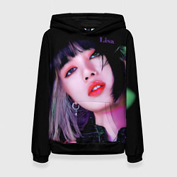 Толстовка-худи женская Blackpink Lisa brunette, цвет: 3D-черный