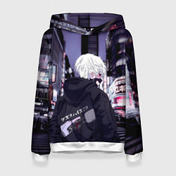 Толстовка-худи женская Kaneki Ken, цвет: 3D-белый