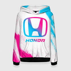 Толстовка-худи женская Honda neon gradient style, цвет: 3D-черный