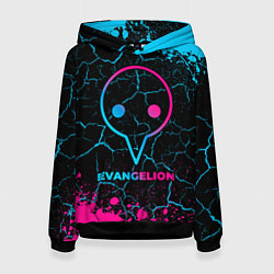 Толстовка-худи женская Evangelion - neon gradient, цвет: 3D-черный
