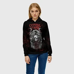 Толстовка-худи женская Cannibal Corpse art, цвет: 3D-черный — фото 2