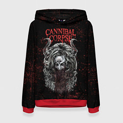 Толстовка-худи женская Cannibal Corpse art, цвет: 3D-красный