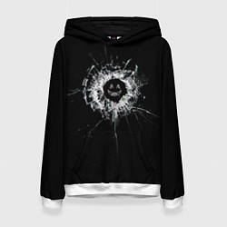 Толстовка-худи женская Black Mirror - smile, цвет: 3D-белый