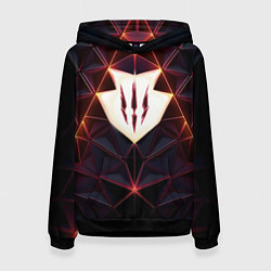 Толстовка-худи женская The Witcher Logo Triangle, цвет: 3D-черный